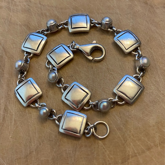 Pearl and 925 sterling silver Baroni Bracelet - Picture 2 of 9